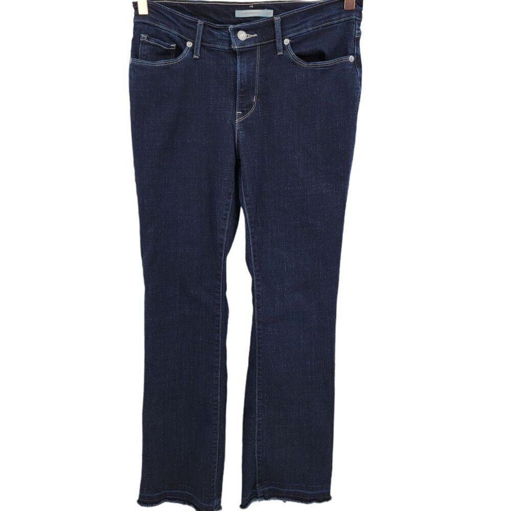 Levi's Classic Boot Cut Dark Wash Raw Hem Jeans 28